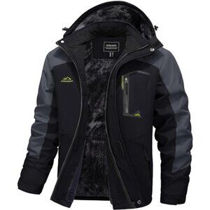 FASKUNOIE Men's Winter Ski Jacket Fleece Lined Waterproof Snowboard Coat NIB New